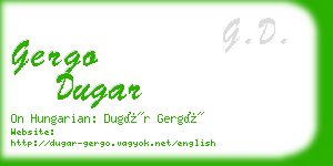 gergo dugar business card